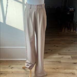 Elegant Cream Women's Trousers